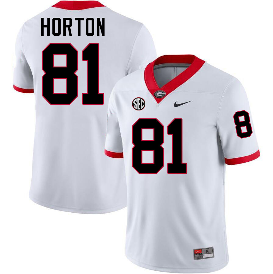#81 Josh Horton UGA Jersey,University Of Georgia Bulldogs Football Jersey,Uniforms,Gears-White